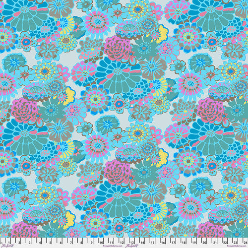 Kaffe Fassett Collective | August 2023 'Asian Circles' Turquoise GP89: by the 1/2m