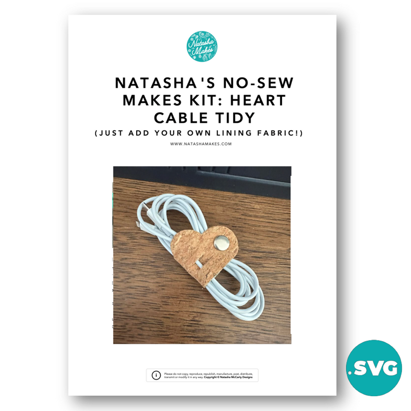 DIGITAL SVG FILE: Heart Cable Tidy: SVG CUTTING FILE ONLY