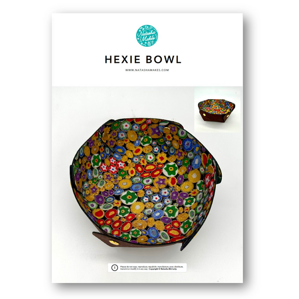 INSTRUCTIONS + PRECUT MYLAR TEMPLATE: Hexie Bowl
