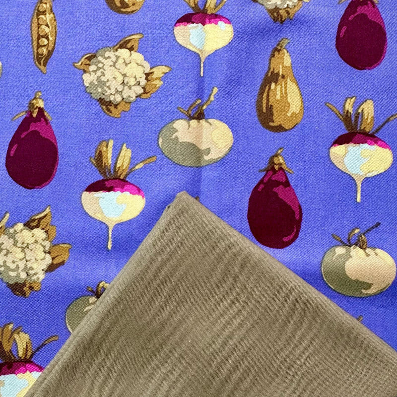 Half Metre Heaven Martha Negley Garden 'Veggie Dot' Blue PWMN033 wi