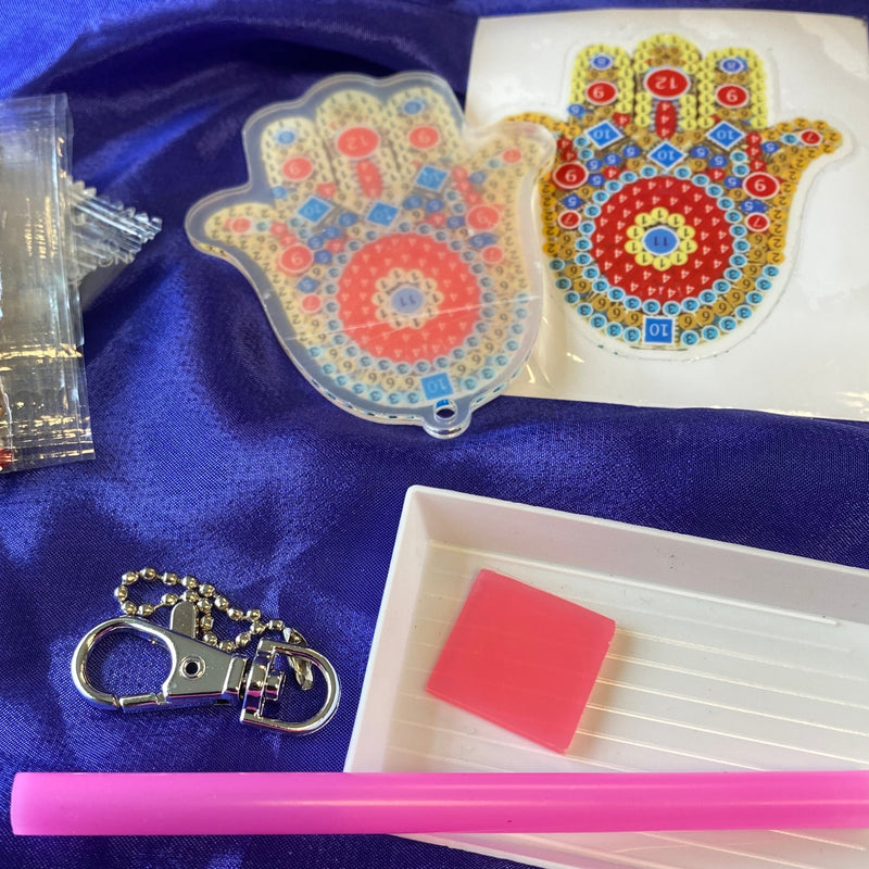 Crystal Parade: Diamond Painting Key Ring: Colourful Reiki