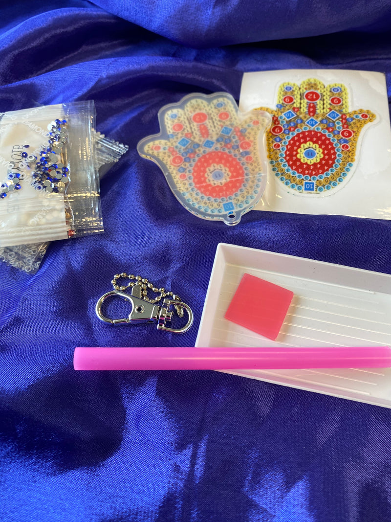 Crystal Parade: Diamond Painting Key Ring: Colourful Reiki