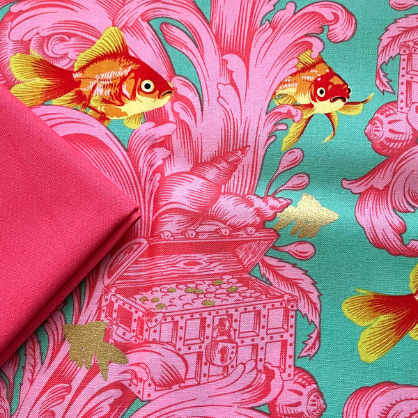 Half Metre Heaven: Tula Pink | Besties 'Treading Water' Blossom PWTP214.BLOSSOM with Azalea CTO