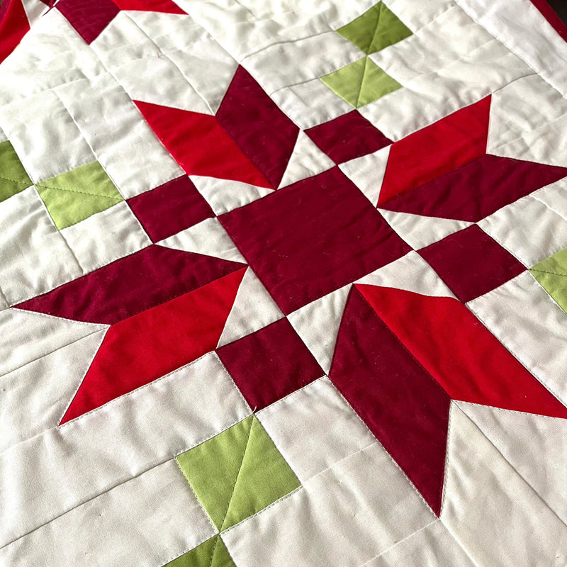 FABRIC KIT: Stepping Stones Runner: Red + Green Option