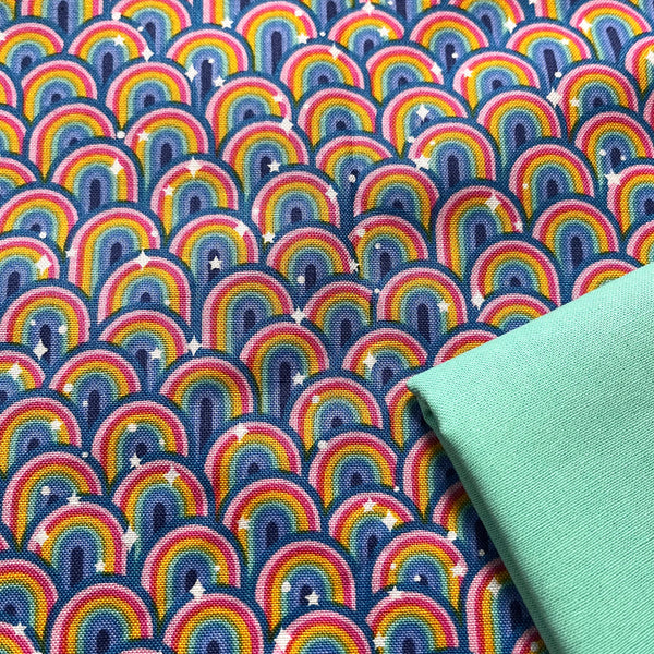 Half Metre Heaven: Lewis & Irene | Over The Rainbow 'Little Rainbows' on Blue A578.2 with Spearmint
