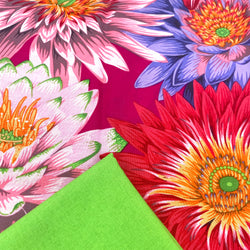 Half Metre Heaven: Kaffe Fassett Collective | August 2023 'Tropical Water Lilies' Red PWPJ119 with Lime