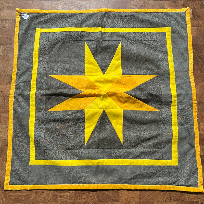 SAMPLE SALE: 26AE: Arrow Star Cushion Cover (patchwork only, no cushion pad) - Approx 19" square