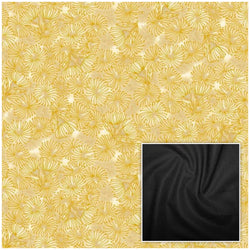 FABRIC KIT: Leesa Chandler JAPANESE BALTIMORE Quilt Assembly: 1.75m Flowering Gum 0012 11 + FQ Plain Black