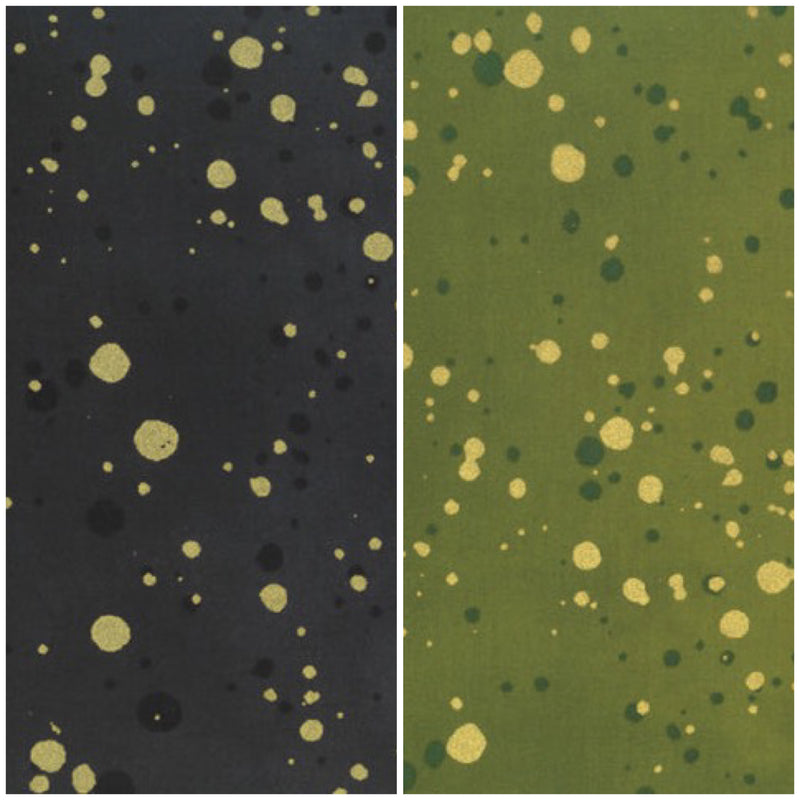 FABRIC KIT: Fibonacci Inspired Quilt: Moda Ombré Galaxy Onyx and Avocado Option