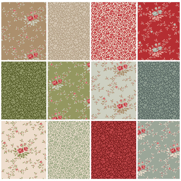 Tilda | Merry Little Christmas: TWELVE Fabrics CUT TO ORDER in ¼m increments: EVE & NOEL BLENDERS