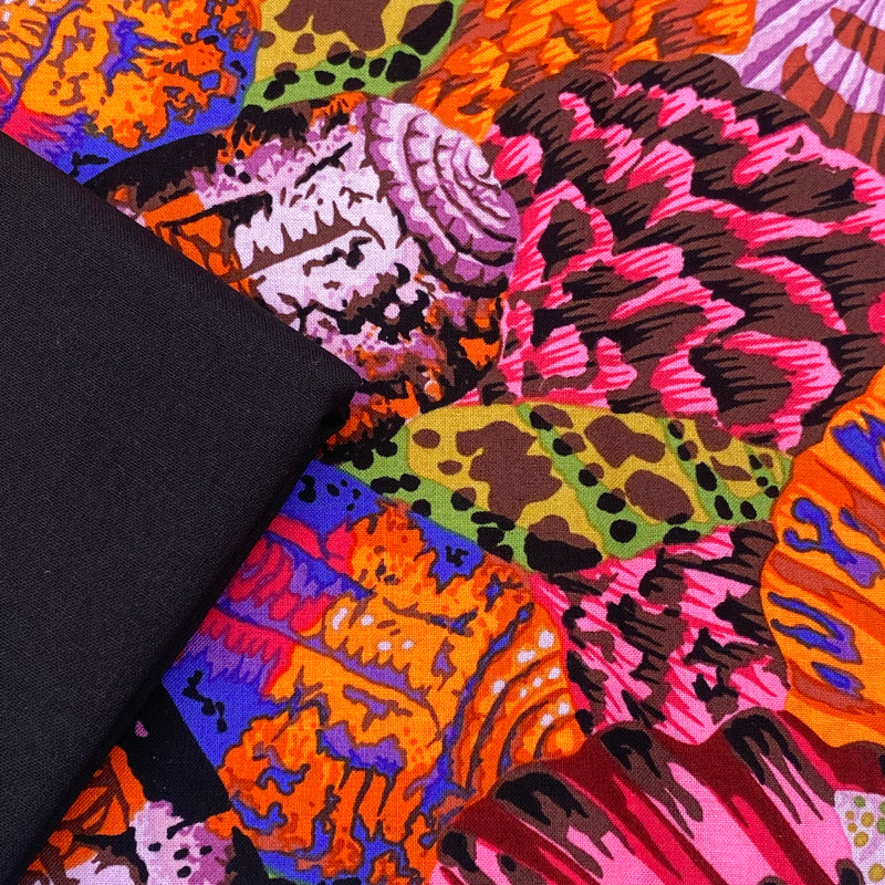 Half Metre Heaven: Kaffe Fassett Collective | August 2023 'Sailor Valentine' Red PWPJ121 with Black
