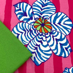 Half Metre Heaven: Kaffe Fassett Collective | August 2023 'Zebra Lily' Pink PWBM091 with Lime