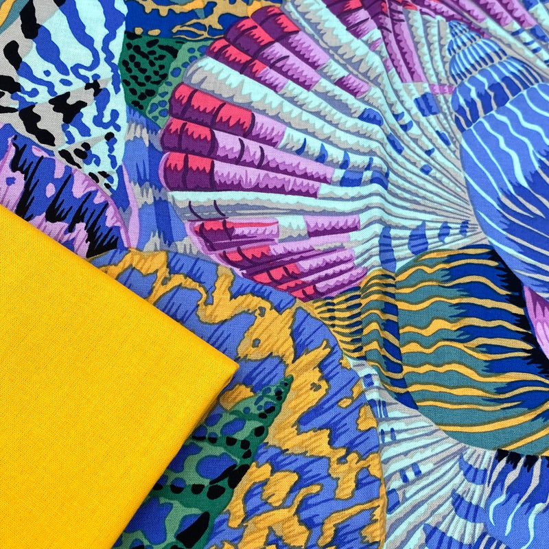 Half Metre Heaven: Kaffe Fassett Collective | August 2023 'Sailor Valentine' Cool PWPJ121 with Gold
