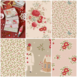PREORDER: Tilda | Merry Little Christmas: FIVE Fabrics CUT TO ORDER in ¼m increments: CREAM
