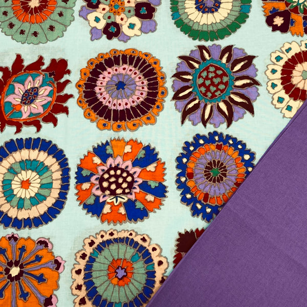 Half Metre Heaven: Kaffe Fassett Collective 'Carpet Cookies' Sky with Amethyst