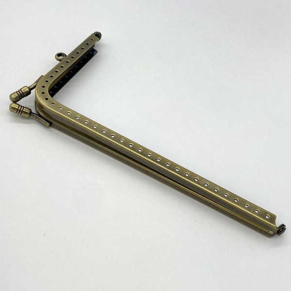 HARDWARE: L-Shape Kissing Clasp Purse Frame: Antique Bronze SMALL 16.5cm x 9.5cm