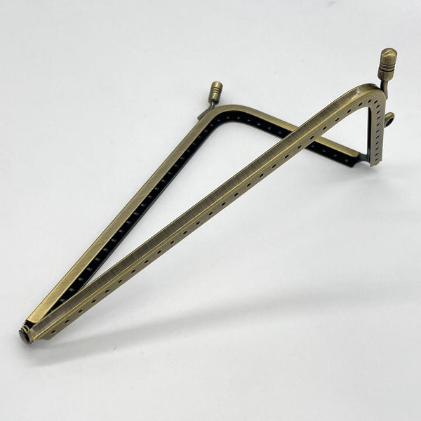 HARDWARE: L-Shape Kissing Clasp Purse Frame: Antique Bronze SMALL 16.5cm x 9.5cm