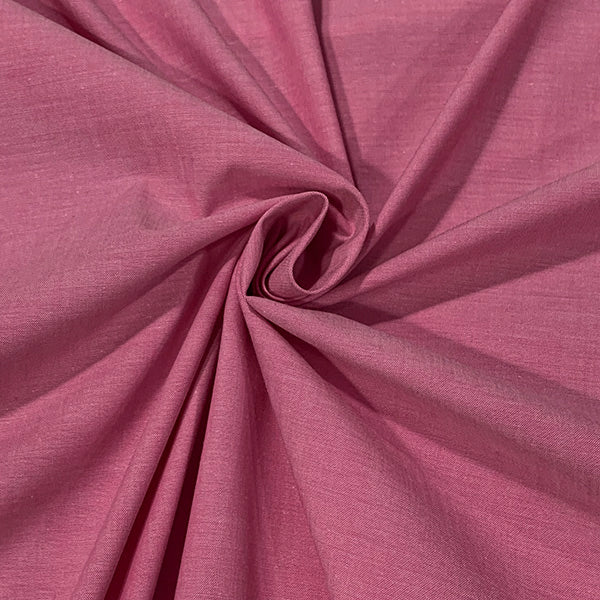 Yarn Dyed Cotton Chambray: Fuchsia: by the 1/2m