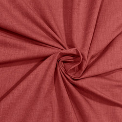 Yarn Dyed Cotton Chambray: Red: by the 1/2m