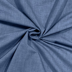 Yarn Dyed Cotton Chambray: Royal: by the 1/2m - Delayed Despatch