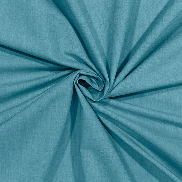 Yarn Dyed Cotton Chambray: Turquoise: by the 1/2m - Delayed Despatch