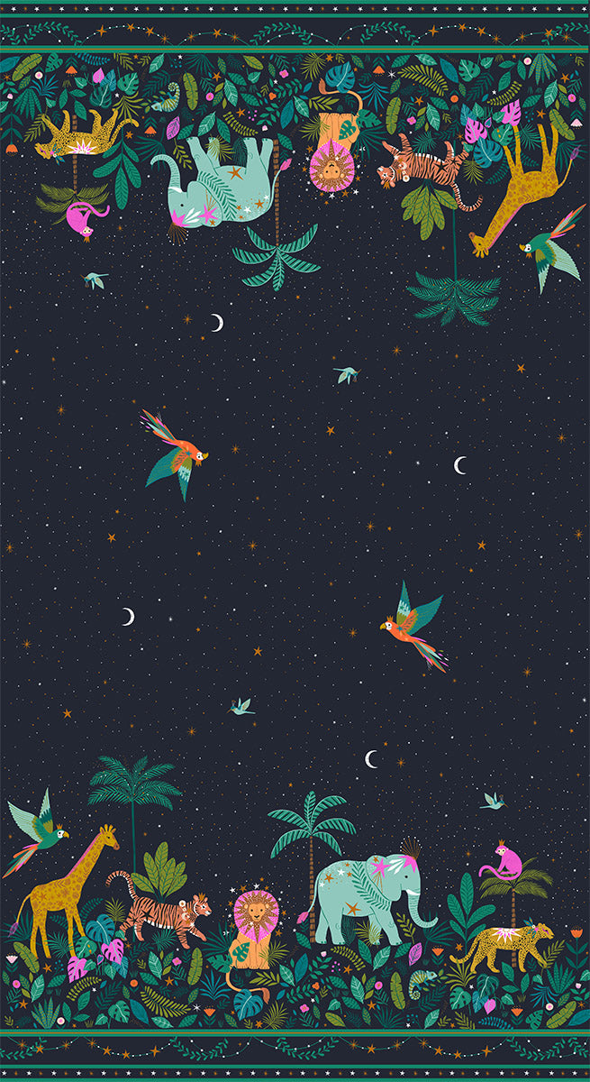 Bethan Janine for Dashwood Studio | Jungle Luxe (Metallic) 'Double Border' JLUXE2233: by the 1/2m