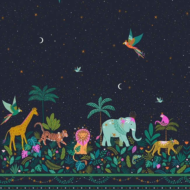 Bethan Janine for Dashwood Studio | Jungle Luxe (Metallic) 'Double Border' JLUXE2233: by the 1/2m