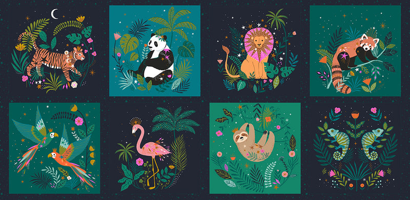 Bethan Janine for Dashwood Studio | Jungle Luxe (Metallic) 'Jungle Blocks' JLUXE2238: 60cm Panel