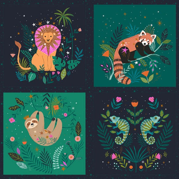 Bethan Janine for Dashwood Studio | Jungle Luxe (Metallic) 'Jungle Blocks' JLUXE2238: 60cm Panel