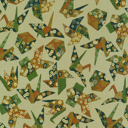 Sevenberry for Robert Kaufman | Nara Homespun 'Paper Cranes' 88501D2-2 MULTI: by the 1/2m