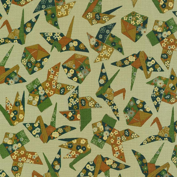 Sevenberry for Robert Kaufman | Nara Homespun 'Paper Cranes' 88501D2-2 MULTI: by the 1/2m