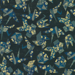 Sevenberry for Robert Kaufman | Nara Homespun 'Paper Cranes' 88501D2-5 NAVY: by the 1/2m