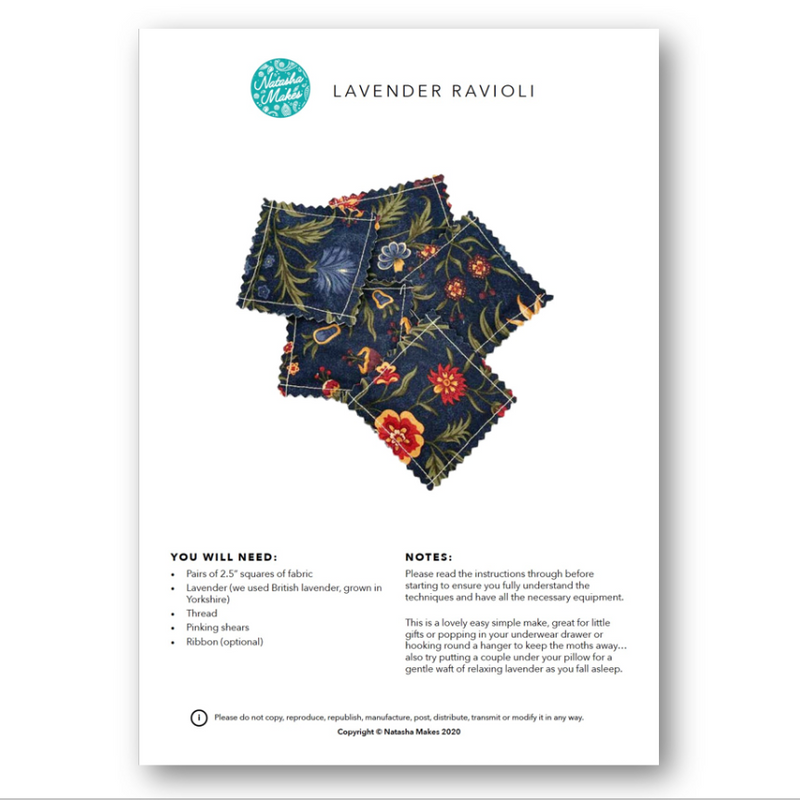 INSTRUCTIONS: Lavender Ravioli: PRINTED VERSION