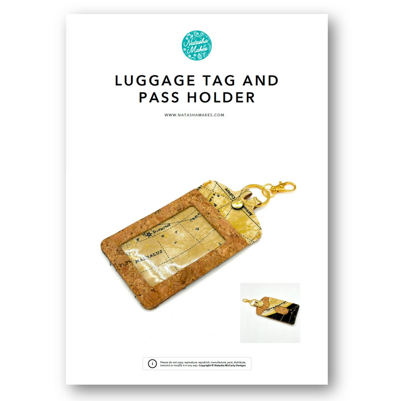 INSTRUCTIONS + PRECUT MYLAR TEMPLATES: Luggage Tag and Pass Holder