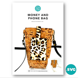 DIGITAL SVG FILE: Money and Phone Bag: SVG CUTTING FILES ONLY