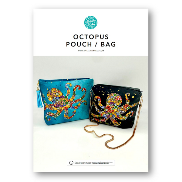 INSTRUCTIONS: Octopus Pouch / Bag: PRINTED VERSION
