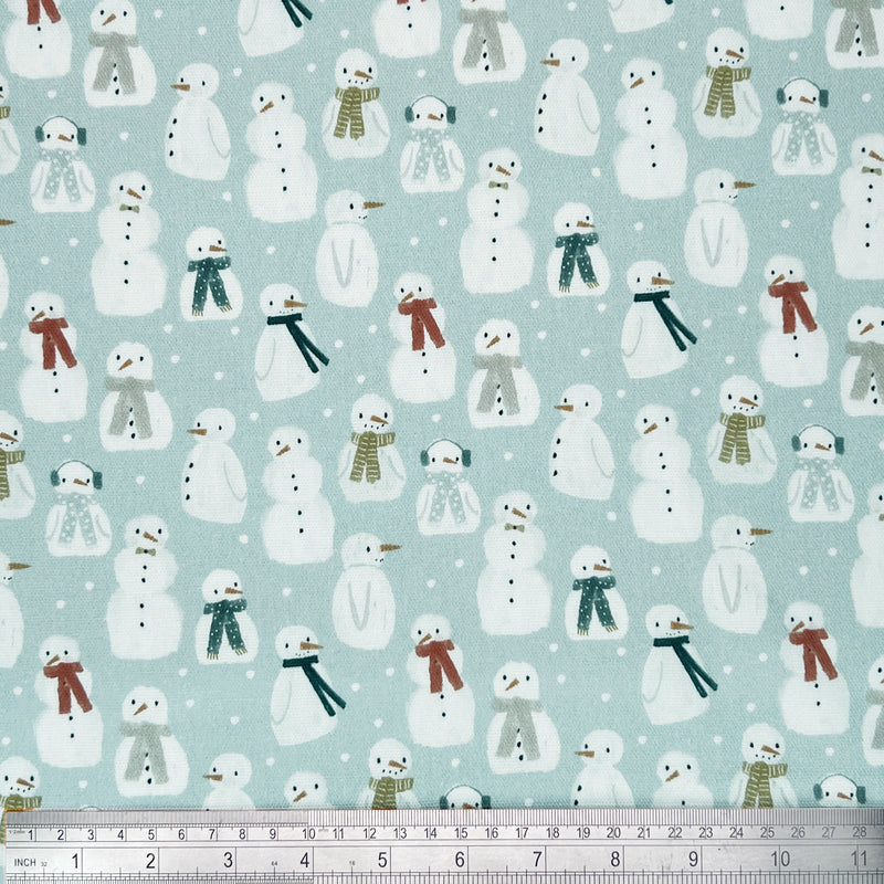 Chatham Glyn | Design Pure Cotton Panama 'The Snowman' Ice PUC019: by the 1/2m