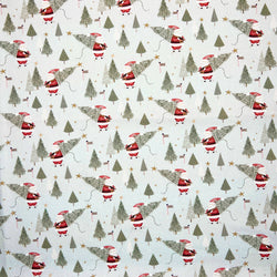 Chatham Glyn | Design Pure Cotton Panama 'Father Christmas' Ice PUC031: by the 1/2m