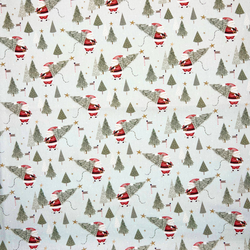 Chatham Glyn | Design Pure Cotton Panama 'Father Christmas' Ice PUC031: by the 1/2m