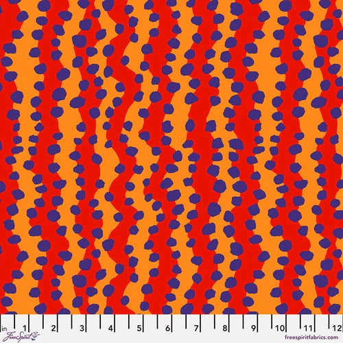 BOLT END SALE: Kaffe Fassett Collective | August 2022 'Bubble Stripe' Red BM082.RED: Approx 3m CTO
