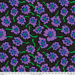 Kaffe Fassett Collective | August 2023 'Camo Flower' Black PWBM088: by the 1/2m