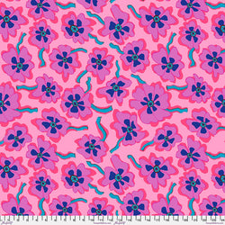 Kaffe Fassett Collective | August 2023 'Camo Flower' Pink PWBM088: by the 1/2m