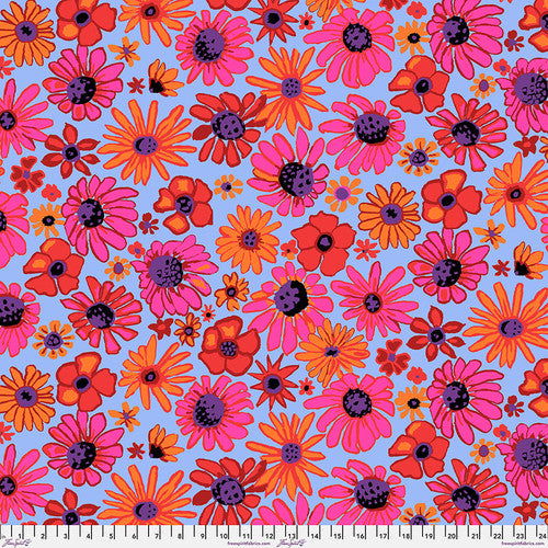 Kaffe Fassett Collective | August 2024 'Bloomers' Lilac PWBM093.LILAC: by the 1/2m