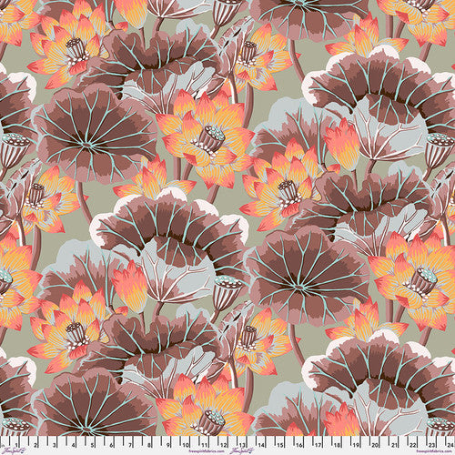Kaffe Fassett Collective | August 2023 'Lake Blossoms' Antique GP093: 1/2m PRECUT LENGTH