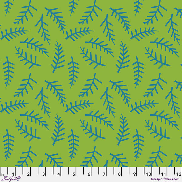 Jane Sassaman | Flower Dance 'Twigs' PWJS172 GREEN: by the 1/2m