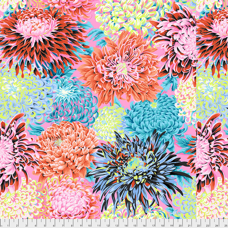 Kaffe Fassett Collective | Classics 'Japanese Chrysanthemum' PWPJ041 Contrast: by the 1/2m