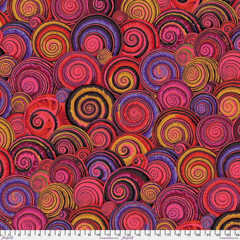 Kaffe Fassett Collective | Stash 'Spiral Shells' PWPJ073 Red: by the 1/2m