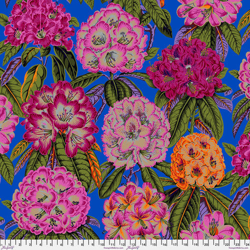 Kaffe Fassett Collective | August 2023 'Rhododendrons' Magenta PWPJ124: by the 1/2m