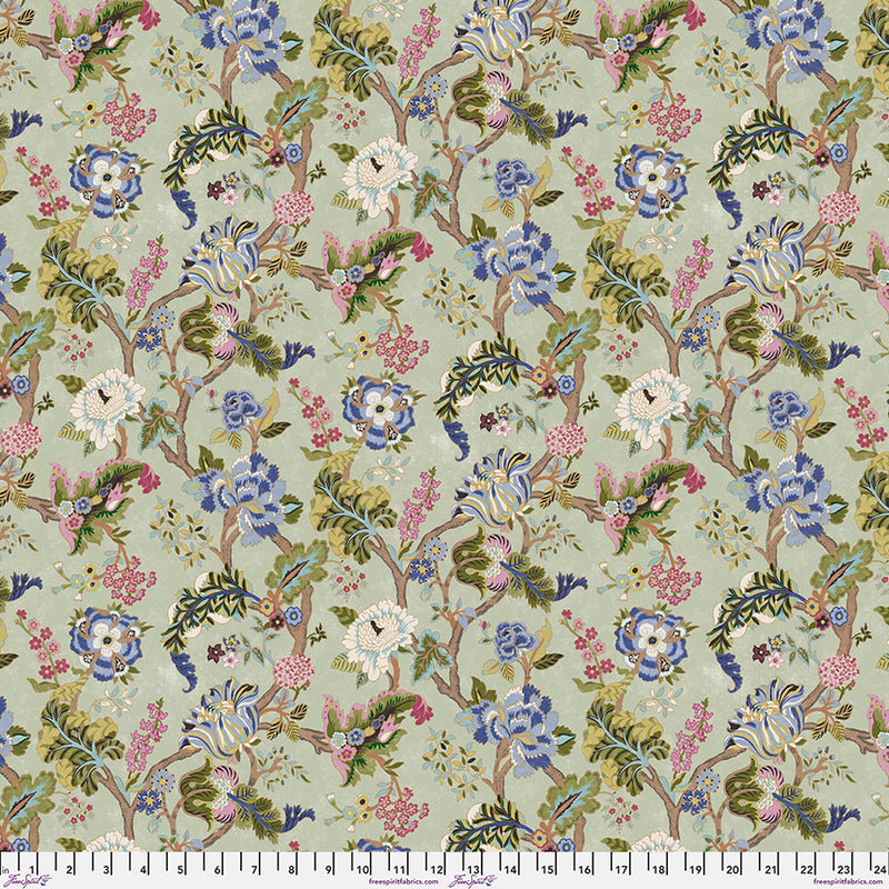 Sanderson | Water Garden Collection 'Fusang Tree' Green PWSA054: by the 1/2m