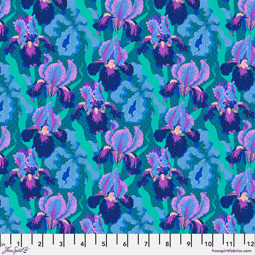 Stacy Peterson | Mythical 'Small Mythical Iris' Deep Blue PWST018.XDEEPBLUE: by the 1/2m